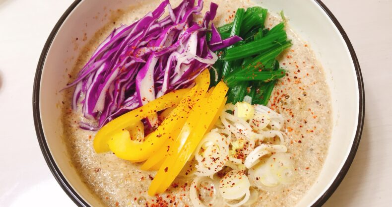 ラーメン、野菜、パプリカ
